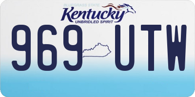 KY license plate 969UTW