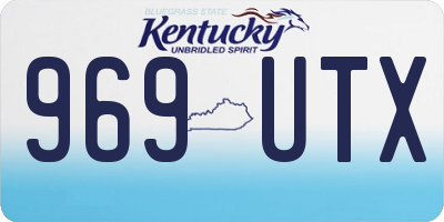 KY license plate 969UTX