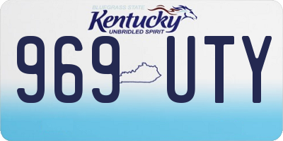 KY license plate 969UTY
