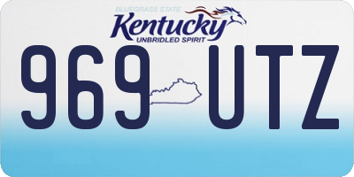 KY license plate 969UTZ