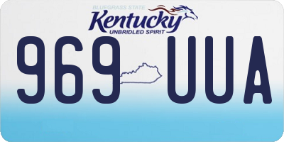 KY license plate 969UUA