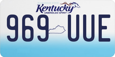 KY license plate 969UUE