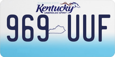 KY license plate 969UUF