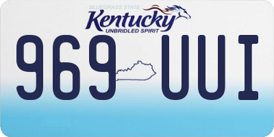 KY license plate 969UUI