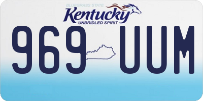 KY license plate 969UUM
