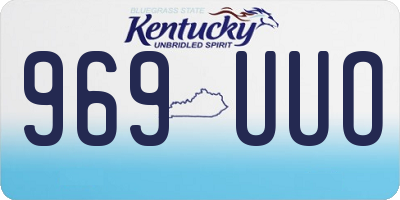 KY license plate 969UUO