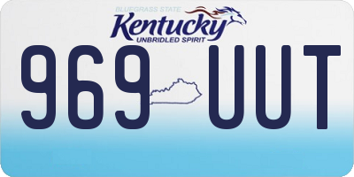 KY license plate 969UUT