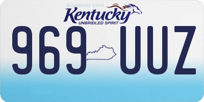 KY license plate 969UUZ