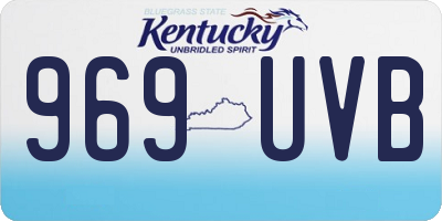 KY license plate 969UVB
