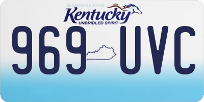 KY license plate 969UVC