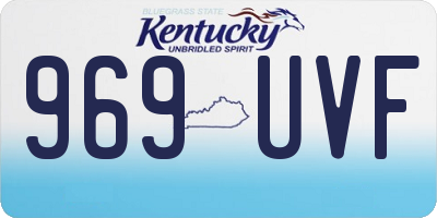 KY license plate 969UVF