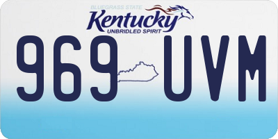 KY license plate 969UVM