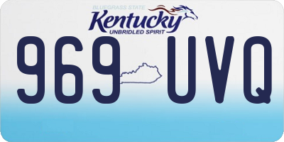 KY license plate 969UVQ