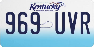 KY license plate 969UVR
