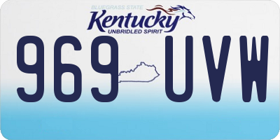 KY license plate 969UVW