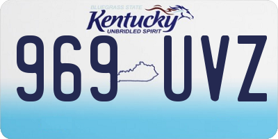 KY license plate 969UVZ