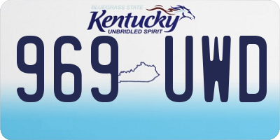 KY license plate 969UWD