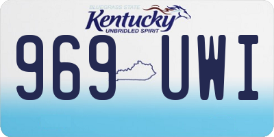 KY license plate 969UWI