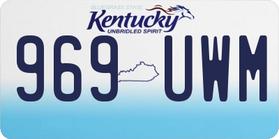 KY license plate 969UWM