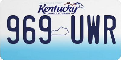KY license plate 969UWR