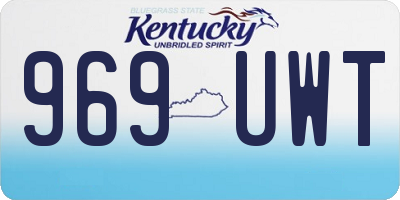 KY license plate 969UWT