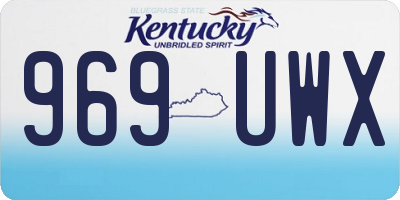 KY license plate 969UWX