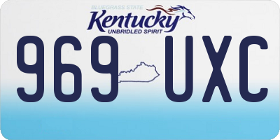 KY license plate 969UXC