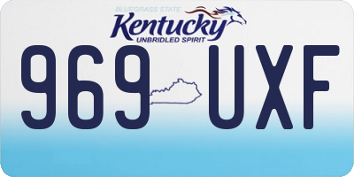 KY license plate 969UXF