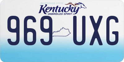 KY license plate 969UXG