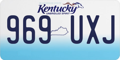 KY license plate 969UXJ