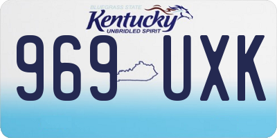 KY license plate 969UXK