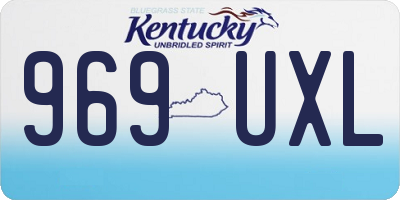 KY license plate 969UXL
