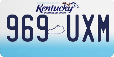KY license plate 969UXM