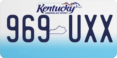 KY license plate 969UXX