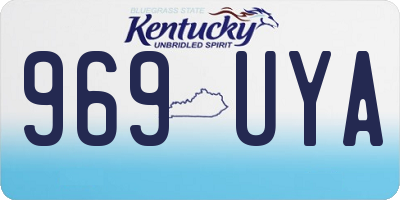 KY license plate 969UYA