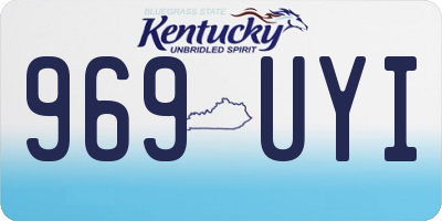 KY license plate 969UYI