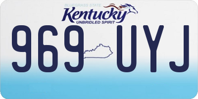 KY license plate 969UYJ