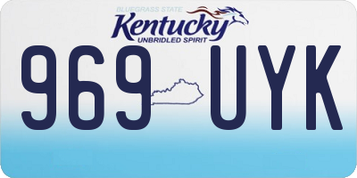KY license plate 969UYK