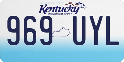 KY license plate 969UYL