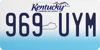 KY license plate 969UYM