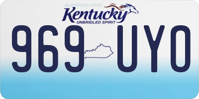 KY license plate 969UYO