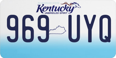KY license plate 969UYQ