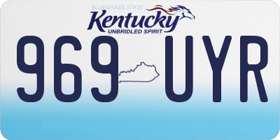 KY license plate 969UYR
