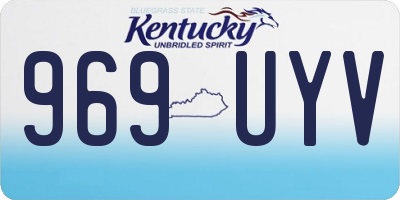 KY license plate 969UYV