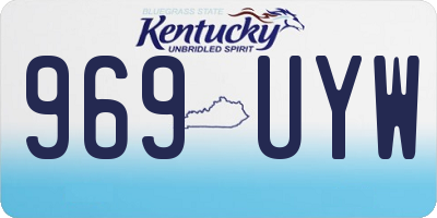 KY license plate 969UYW