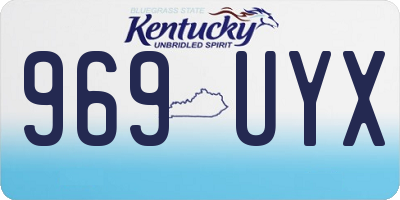 KY license plate 969UYX