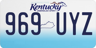 KY license plate 969UYZ