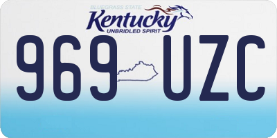 KY license plate 969UZC