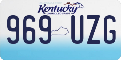 KY license plate 969UZG