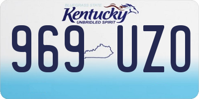KY license plate 969UZO